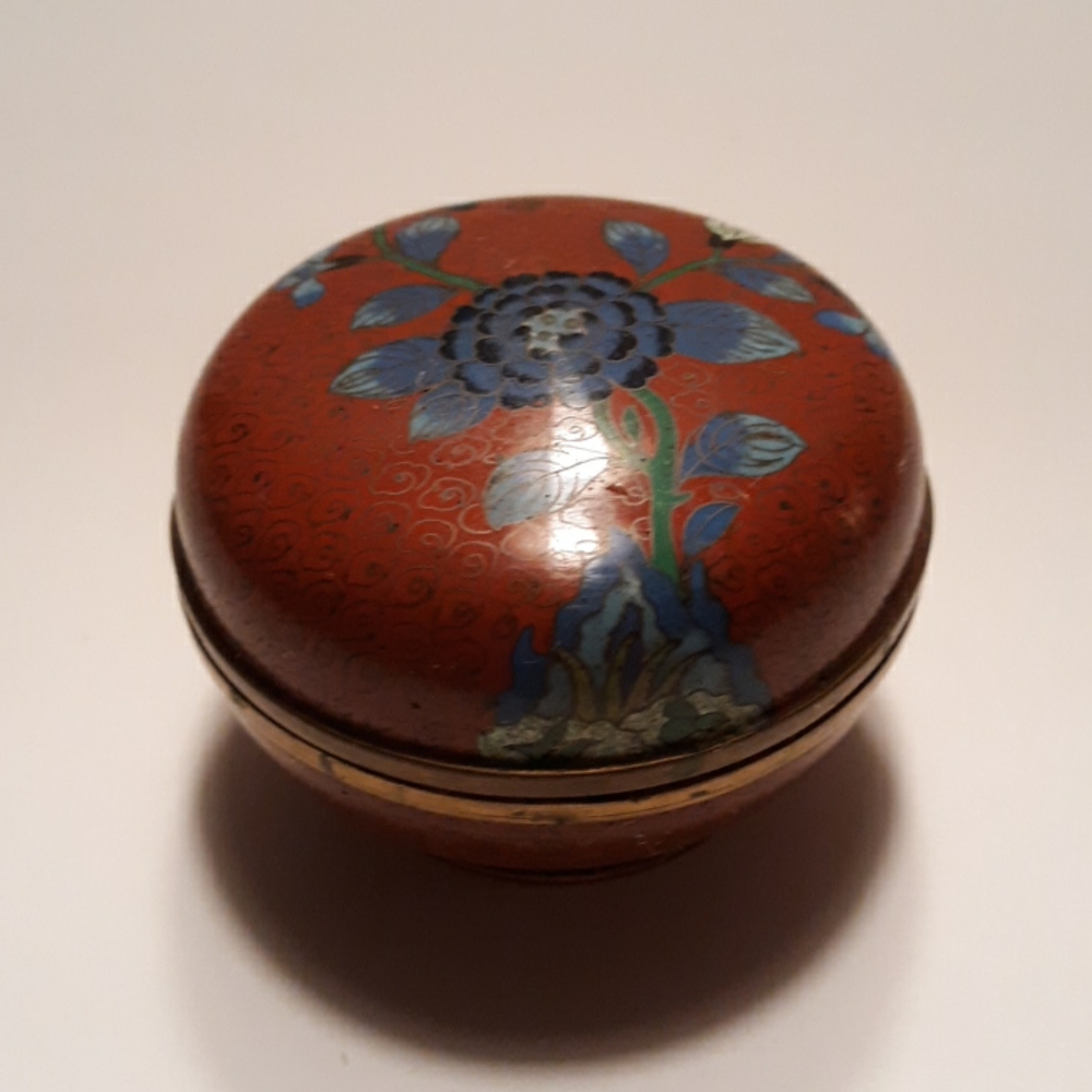 Vintage handpainted Trinket box marked China